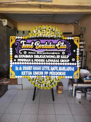 Papan Bunga di Hotel Mulia Senayan